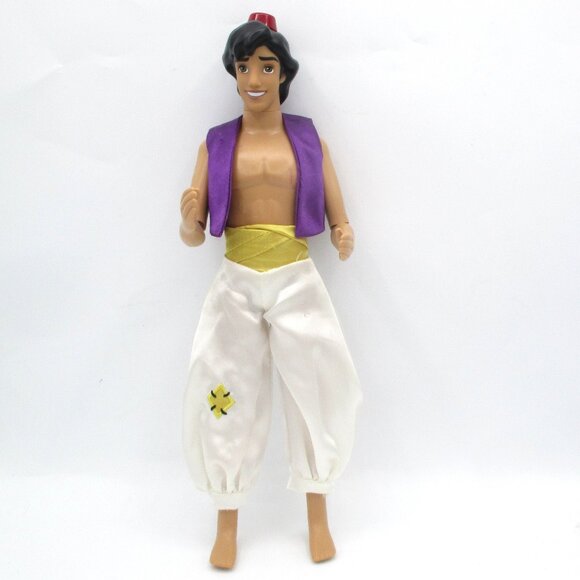 Disney Aladdin Prince Doll 12" Poseable Figure Purple Vest White Pants Kids Toy - Picture 1 of 4